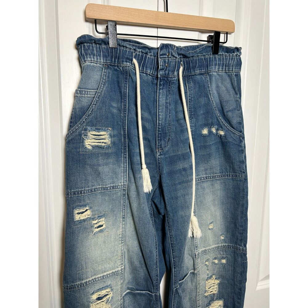Free People We The Free In My Time Denim Cargo Jeans gorpcore utilitarian - Picture 4 of 7